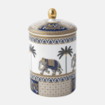 Jaipur  Porta vela porcelana con vela - Imagen 2