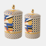 Abstract Porta vela porcelana con vela