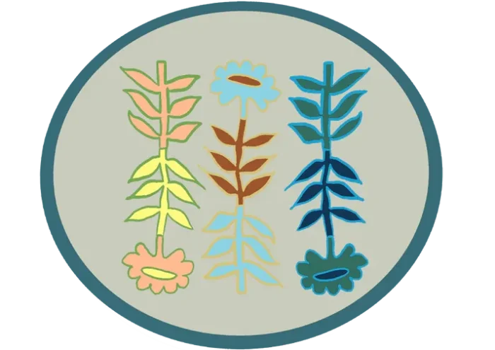 AZUL Cotash individuales ovalados flores - Image 2