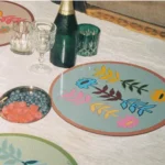 Cotash individuales ovalados flores