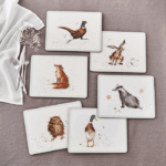 Individuales corcho animales set 6