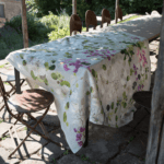 Flores Mantel lino beige - Image 2
