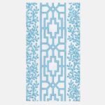Buffet- Coral blue trellis