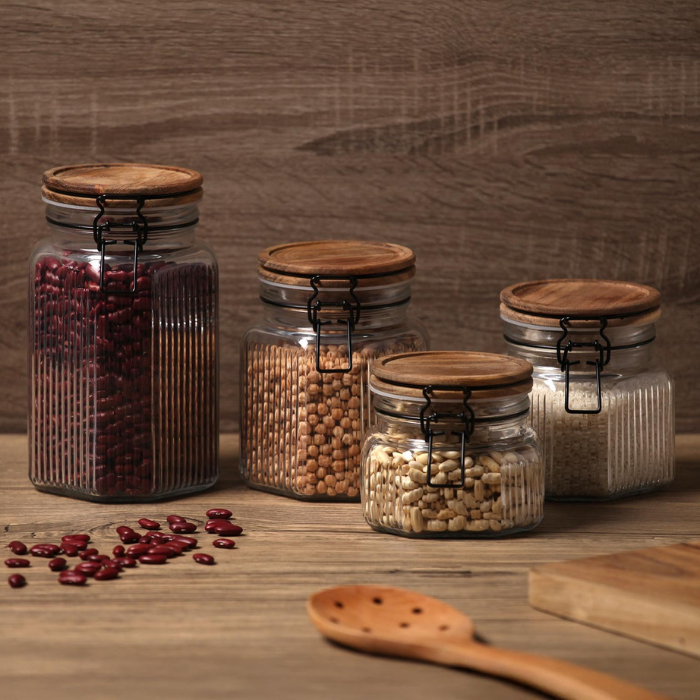 6 Acacia - Bote cristal con tapa - Imagen 1