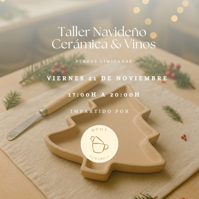 _TALLER_CERAMICA_CARTEL__700_x_700_px Taller Navideño Cerámica & Vinos - Imagen 1