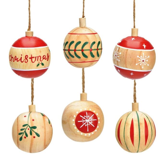 Navidad-Bola madera - Imagen 1