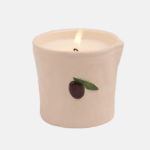 Bistró vela cerámica oliva