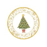 Set 8 Platos llanos de papel - Árbol de navidad
