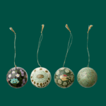 Bola navidad papel maché  7 cm