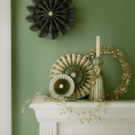 Guirnalda hojitas doradas 90cm - Imagen 2