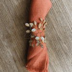 Adorno árbol /servilletero hojitas doradas - Imagen 2