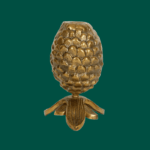 Candelabro piña dorada