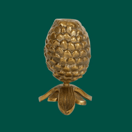 Candelabro piña dorada