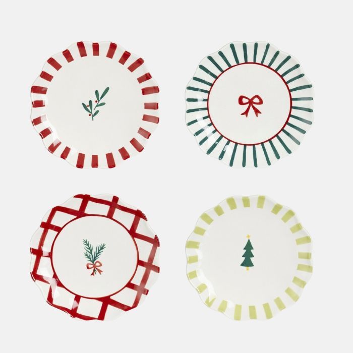 platos_navidad Platos merienda navideños - Imagen 1