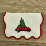 Coche- Servilleta coctel bordada - Imagen 2