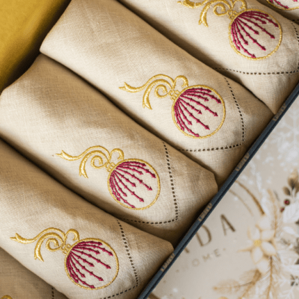 servilletas - Bolas bordadas