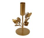 Candelabro hoja dorada