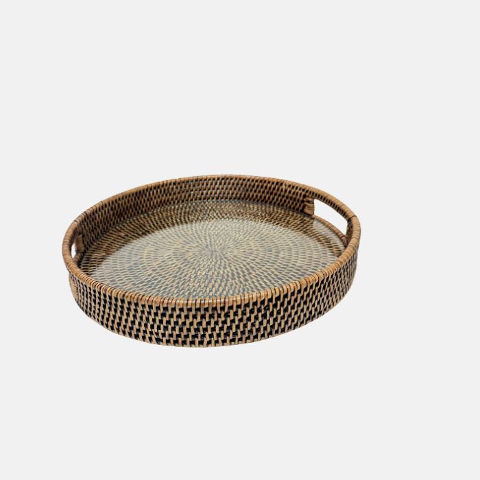 Rat%C3%A1n_Cristal_redonda Ratán- bandeja redonda con cristal - Imagen 1