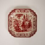 Vintage - plato desayuno cuadrado