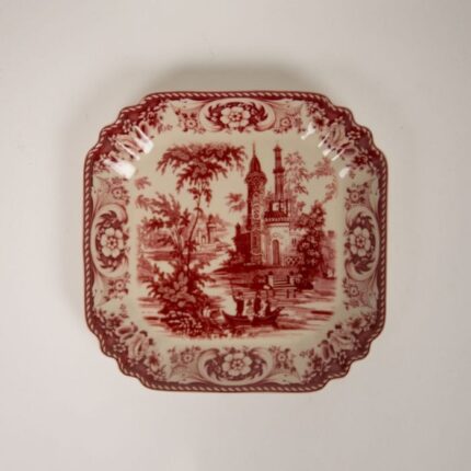 Vintage - plato desayuno cuadrado